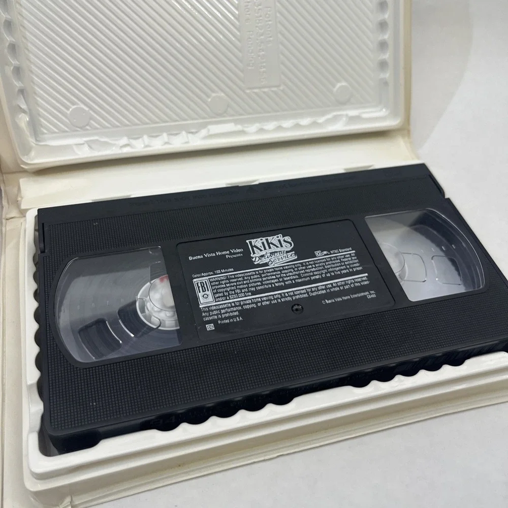 Kiki's Delivery Service Clam VHS Tape 1989 Studio Ghibli Anime by Hayao Miyazaki